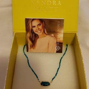 Kendra Scott Elisa Gold Pendant Necklace in Teal